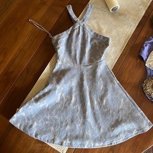 She+Sky size small halter neck blue dress